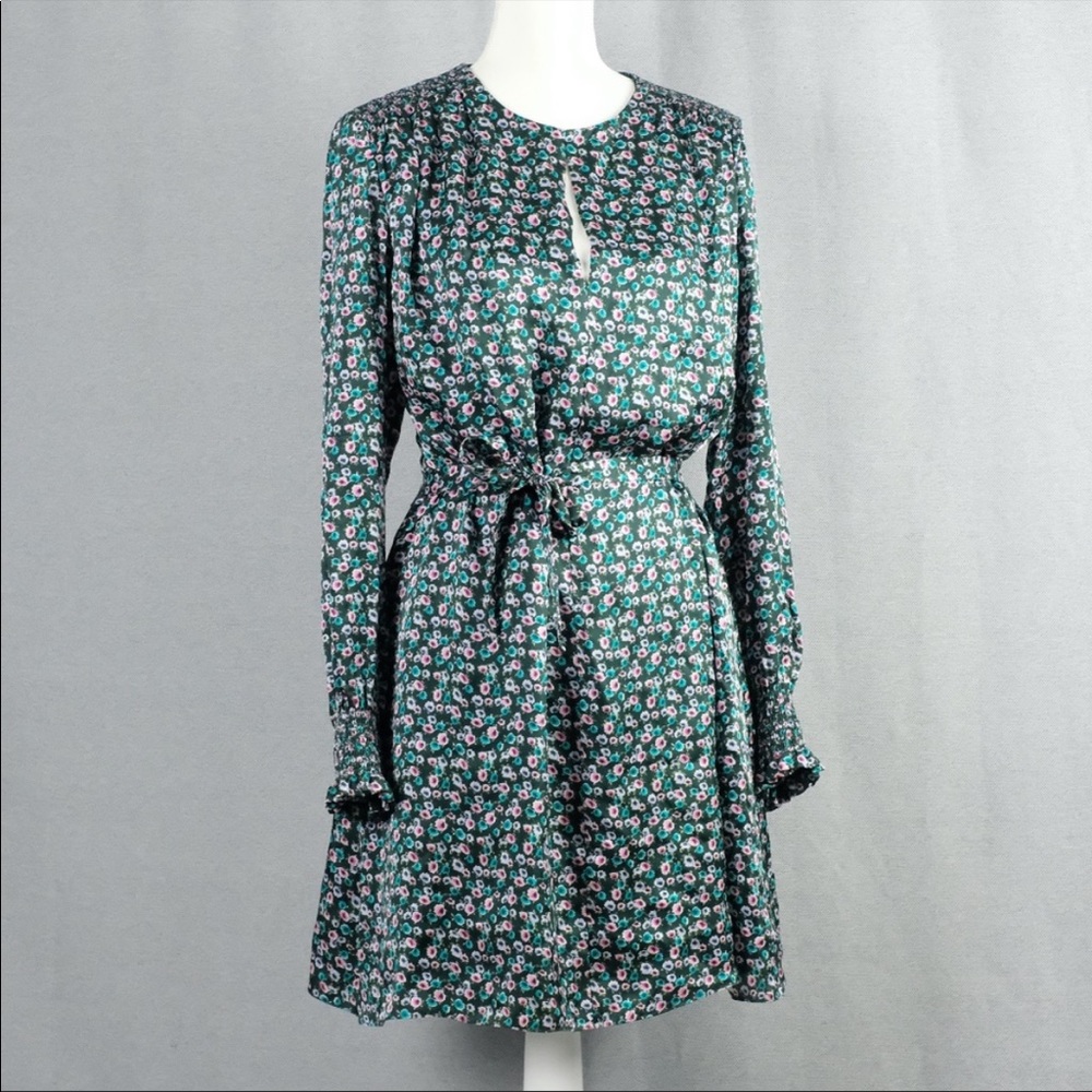 Jason Wu Mini Rose Floral Dress in Malachite Multi